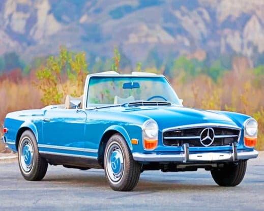 Mercedes Blue Car Paint By Numbers