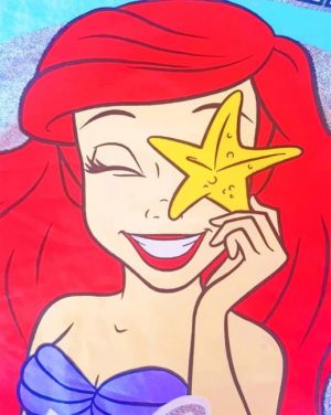 Ariel And Starfish Paint By Numbers