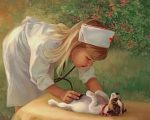 Little Girl Nurse Paint By Numbers