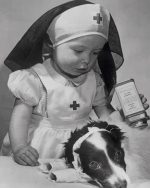 Little Nurse With Dog Paint By Numbers