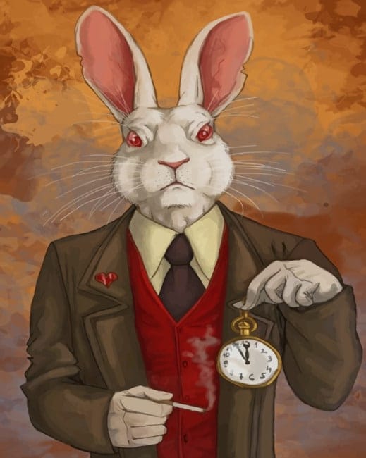 White Rabbit Smoking Paint By Numbers