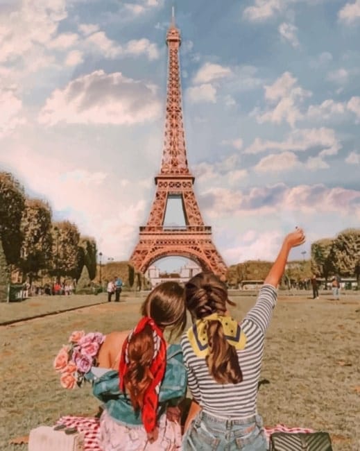 Best friends In Paris Paint By Numbers