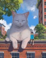 Giant Cat And Kid Paint By Numbers