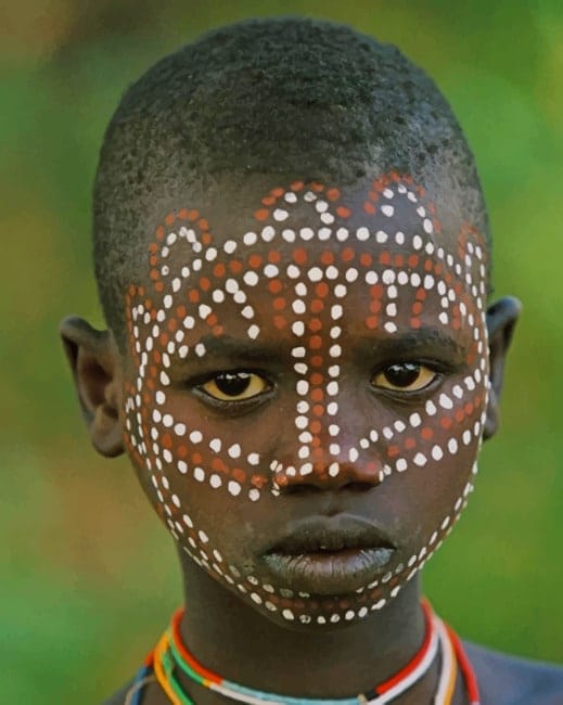 Black African Boy Paint By Numbers