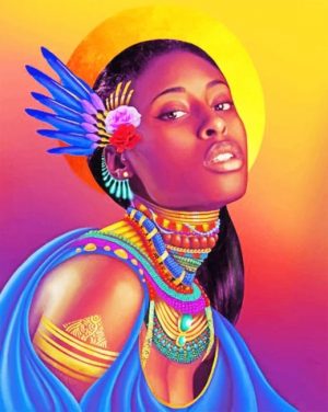 Black African Woman Paint By Numbers