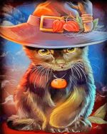 Witch Cat paint by numbers