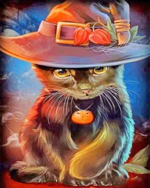 Witch Cat paint by numbers