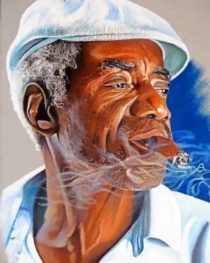 Cuban Man Smoking Paint By Numbers
