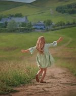 Blonde Girl In Farm Paint By Numbers