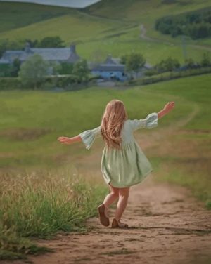 Blonde Girl In Farm Paint By Numbers