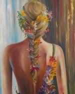 Floral Girl Hair Paint By Numbers