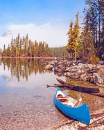 Blue Canoe Paint By Numbers