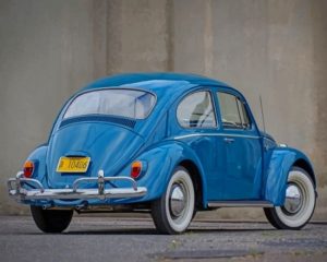 Blue Volkswagen Beetle Paint By Numbers