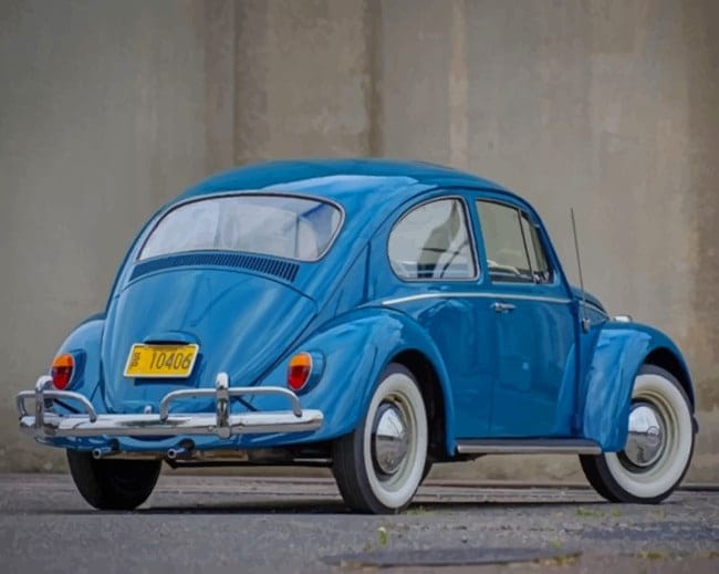 Blue Volkswagen Beetle Paint By Numbers