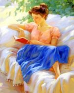 Lady Reading Book Paint By Numbers