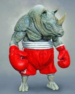 Boxer Rhino Paint By Numbers