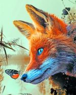 Butterfly And Fox Paint By Numbers