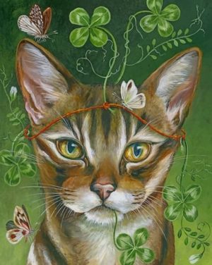 Cat And Butterfly Paint By Numbers