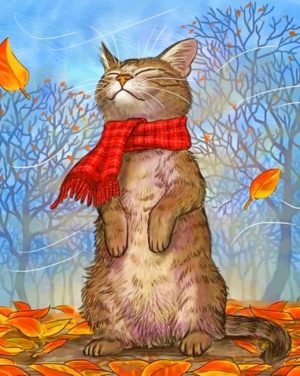 Cat In Autumn Paint By Numbers