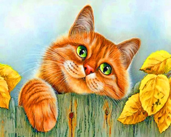 Orange Cat Paint By Numbers