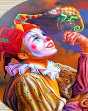 Clown With Lizard Paint By Numbers