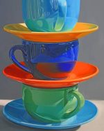 Colorful Coffee Cups Paint By Numbers
