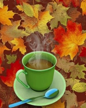 Coffee And Leaves Paint By Numbers