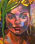 Colorful African Woman paint by numbers