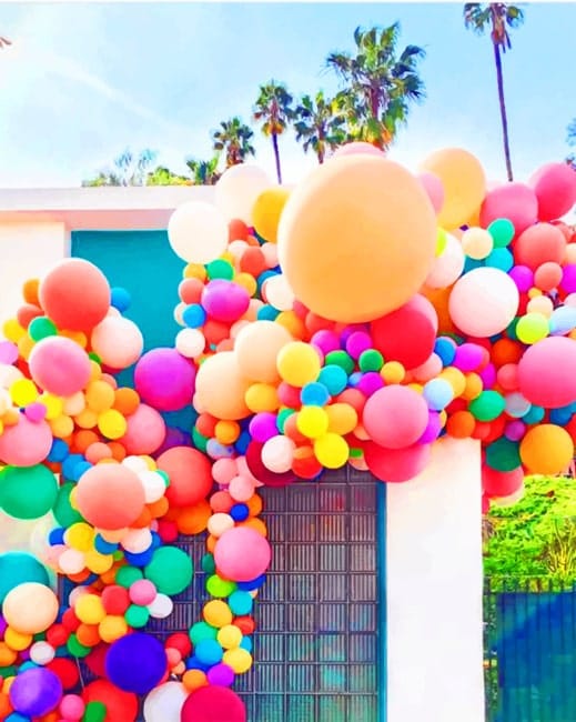 Colorful Balloons Paint By Numbers