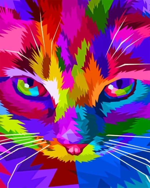 Pop Art Cat Paint By Numbers