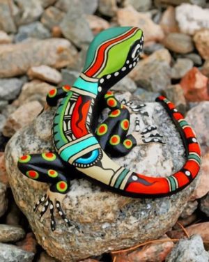 Colorful Gecko Paint By Numbers