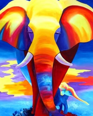 Colorful Elephant Paint By Numbers