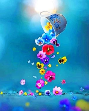 Flowers Cup Paint By Numbers
