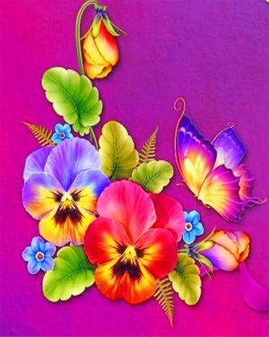 Colorful Flowers paint by numbers