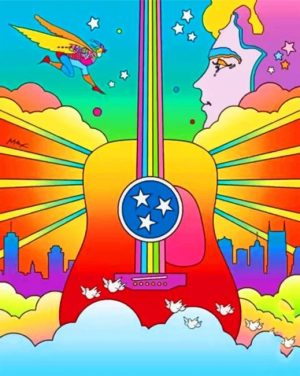 Colorful Illustration Guitar Paint By Numbers