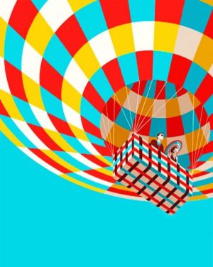 Colorful Hot Air Balloon Paint By Numbers