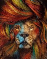 Colorful Lion Paint By Numbers