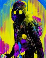 Man Wearing Gas Mask Paint By Numbers