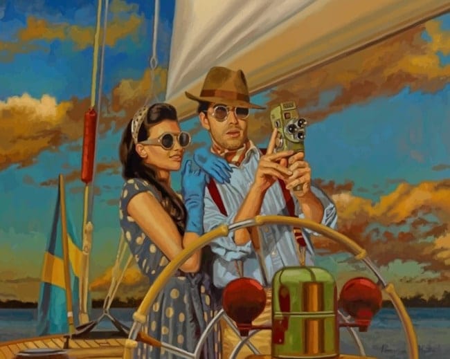 Couple On Yacht Paint By Numbers