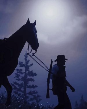 Cowboy Silhouette Paint By Numbers