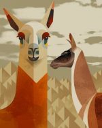 Illustration Llamas paint by numbers