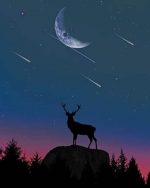 Deer Silhouette Paint by numbers