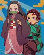 Tanjiro And Nezuko Paint By Numbers