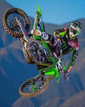 Dirt Bike Flip Paint By Numbers