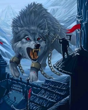 Fenris Wolf paint by numbers