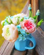 Flowers In Cup Paint By Numbers