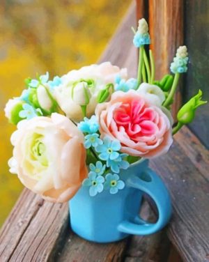 Flowers In Cup Paint By Numbers