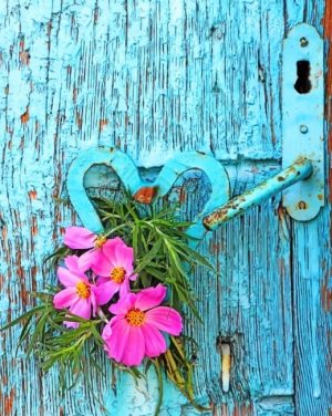 Flowers In Door Paint By Numbers