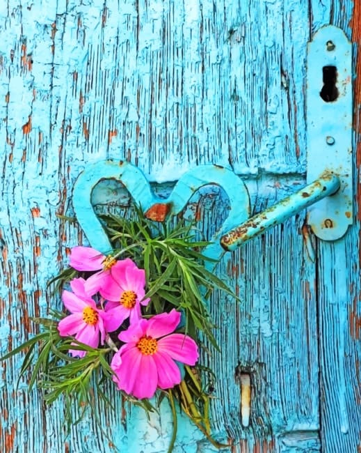 Flowers In Door Paint By Numbers