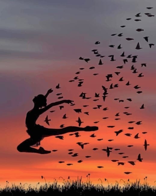 Free Girl Silhouette Paint By Numbers